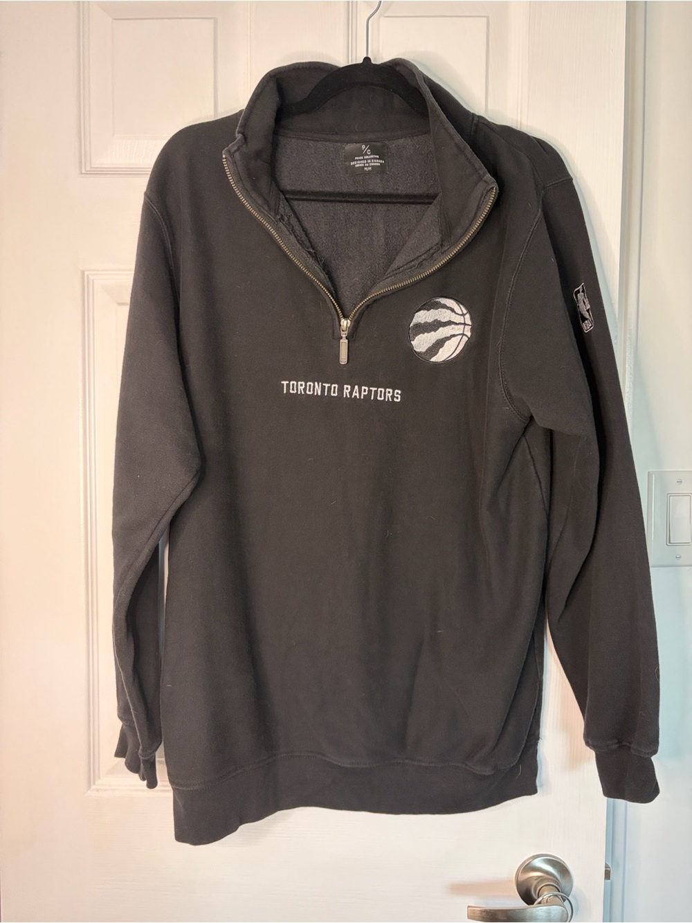 Peace Collective NBA Toronto Raptors Half-Zip Pullover in Black Men’s